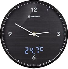 Wanduhr mit Funk ohne Tickgeräusche mit 24 cm großem Ziffernblatt