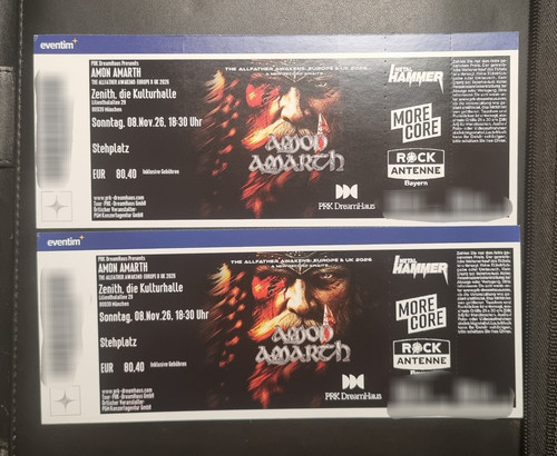 Amon amarth stehplatz - 2x,