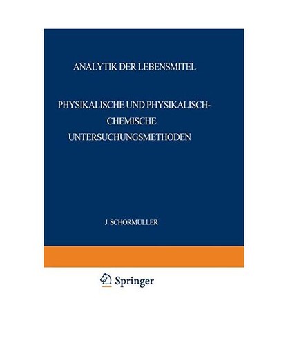 Analytik der lebensmittel - der,