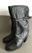 DICO COPENHAGEN BOOTS / D.CO STIEFELETTEN MIT BLOCKABSATZ GR.36 DUNKELBRAUN