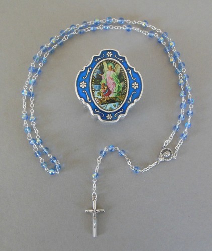 Rosenkranz hellblaue perlen - rosenkranz, +