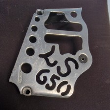 Seitendeckel Custom SCHRIFTZUG LS650 Suzuki Savage Chopper Bobber Motor Vergaser