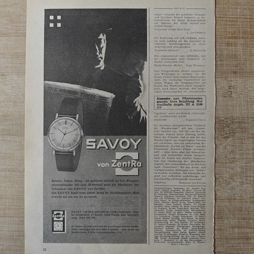 Zentra savoy uhr - 1966, vintage