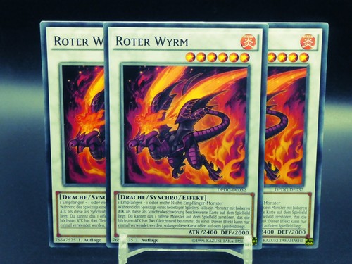 Yugioh playset roter wyrm - yugioh, 3x