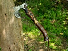 Benutzerdefinierte handgefertigte schöne Wikingeraxt mit Lederscheide Geschenk