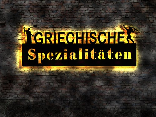 Led schild wandbild - led,