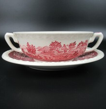 Villeroy & Boch Suppentasse + Untertasse Serie Rusticana rot V&B Soup Cup