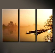 Boat jetty canvas pictures