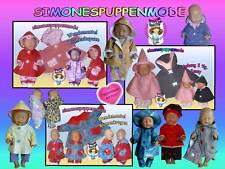 Jacke / Mantel Baby Puppen Schnittmuster 43cm