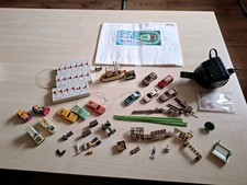 Modelleisenbahn konvolut, Zubehör, Autos , Marktplatz, Gleisplan, ...