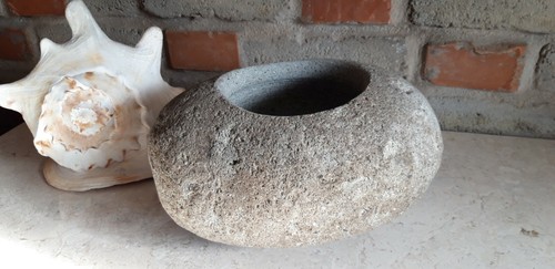 Vase schüssel natur lavastein - natur,