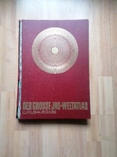 Der grosse JRO-Weltatlas. Luxusausgabe 1973 Gold Geprägter Kunstleder Einband