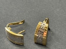 Ohrringe 585 Gelbgold Weißgold bicolor  14 Karat