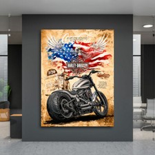 Acrylglas Wandbild Harley
