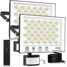 LED Fluter mit Bewegungsmelder Fernbedienung Dimmbar Außen Strahler Scheinwerfer