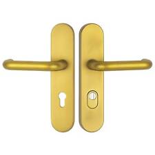 Schutzbeschlag Alu bronzefarben Haustürbeschlag Drückergarnitur Schutzgarnitur 