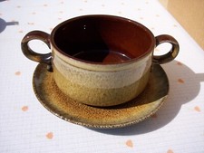 Suppentassen 9 Stück mit Terrine, Keramik glasiert