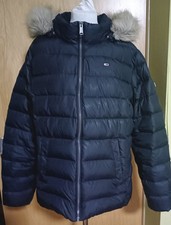 Tomy Hilfiger Daunenjacke mit  Fellkapuzen        Gr.XL            schwarz