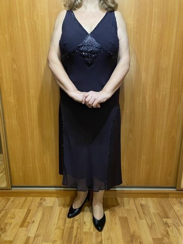 Women dress purple silk - purple, 44
