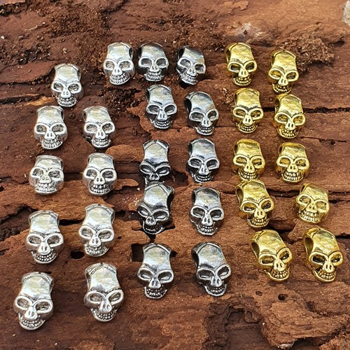 Großloch perlen totenkopf - perlen,
