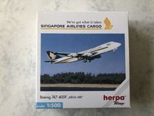 Herpa Wings 1:500 Boeing 747-400F "Mega Ark" Singapore Airlines Cargo Nr. 500869