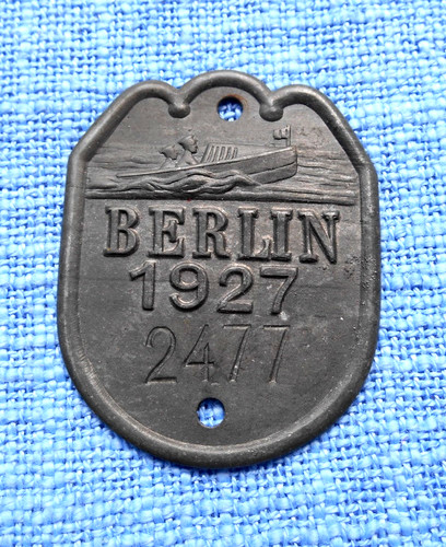 Antike metall marke plakette - marke,