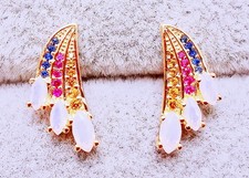 Thomas Sabo H2101-973-7 Ohrstecker bunter Kolibri Flügel gold Sterlingsilber