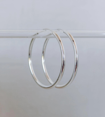 Große 925 silber - silber, 50mm