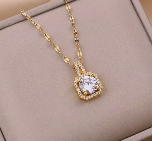 Zirkonia damen halskette - zirkonia,
