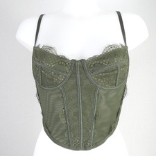 Korsett Top Bustier grün