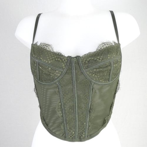 Korsett top bustier grün - korsett,