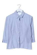 KATHLEEN MADDEN Langarmhemd Damen Hemd Gr. DE 38 blau Casual-Look