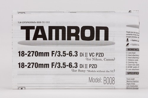 Tamron bedienungsanleitung - tamron,