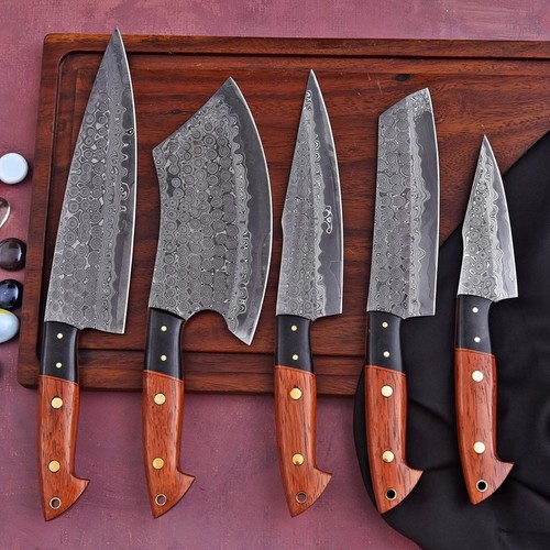 Damast küchenmesser set - küchenmesser, 5