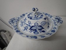 Tolle Meissen Zwiebelmuster Deckel Terrine Knaufzeit um 1890