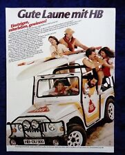 HB Zigaretten mit Suzuki LJ 80, originale Werbung aus 1981