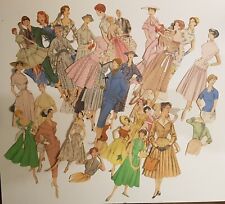 Vintage Schnittmuster Damenmode Mode Scherenschnitt 50 er Jahre über 50 Stück