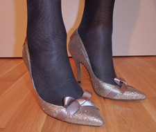 PEDRO GARCIA High Heels Pumps Leder gold Weihnachten X-Mas eher 39- EU Shipping!