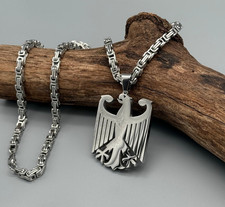 Mächtiger Anhänger Adler Deutschland Bundesadler mit Königskette 60cm Edelstahl
