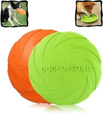 Hunde Frisbees,Hund Scheibe, 2 Stück hundespielzeug Frisbee,Gummi Frisbee,für L