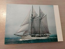 Postkarte Segelschiff Gaffelschoner Gladan Königliche Schwedische Marine Karlskr