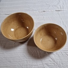 DDR Torgau Keramik Schüssel  Nr. 2 und 3  braun/beige  gebraucht 