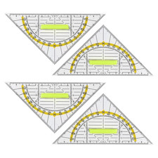 4 Stück Geodreieck Groß - Geometrie Dreieck Geodreieck Mit Griff - Plastik Zeich