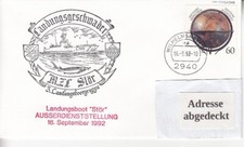 L 766 Landungsboot STÖR, Bundesmarine, Schiffspoststempelbeleg , Außerdienst