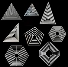 "Rahmen" Dreieck, Fünfeck, Sechseck & Achteck, Stanzschablone/ Cutting