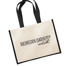 Jutetasche Rheinfelden Baden verliebt Shopper Einkaufstasche Geschenkidee Souven
