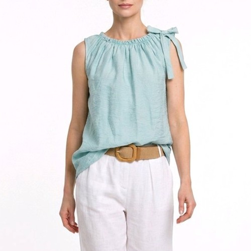 Damen italy bluse ärmellos - italy,