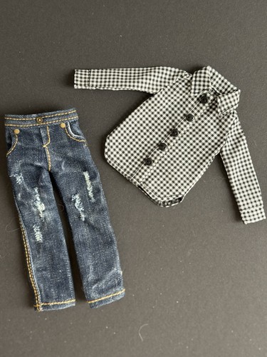 Puppen kleidung set jeans hemd - set,