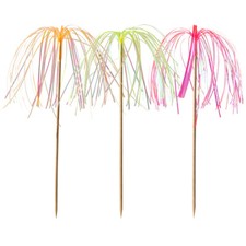 100 Deko-Picker 15,5 cm neon