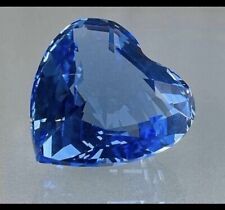 Swarovski Figur: Wunderschönes Herz Blau ca. 4,5 cm. im Samtbeute im Top Zustand